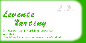 levente martiny business card
